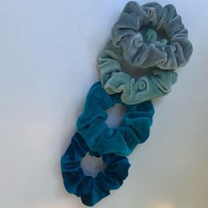 Blue scrunchies